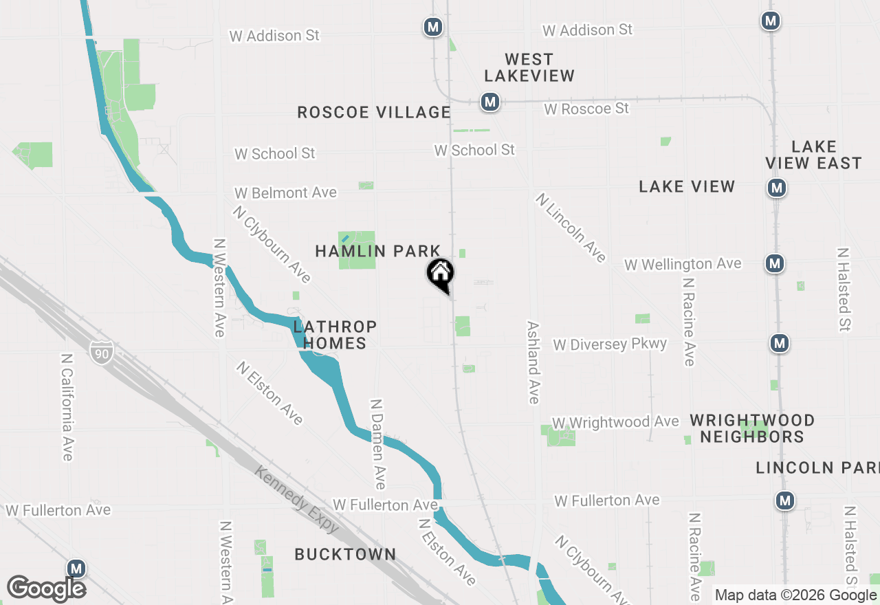 Map of 2835 N Wolcott Avenue #F, Chicago, IL 60657