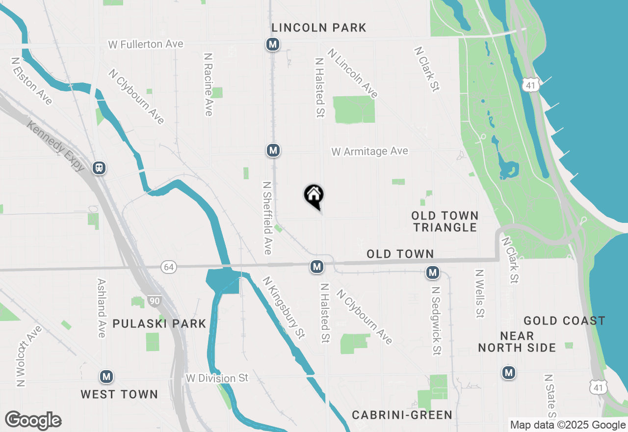 Map of 818 W Willow Street #1A, Chicago, IL 60614