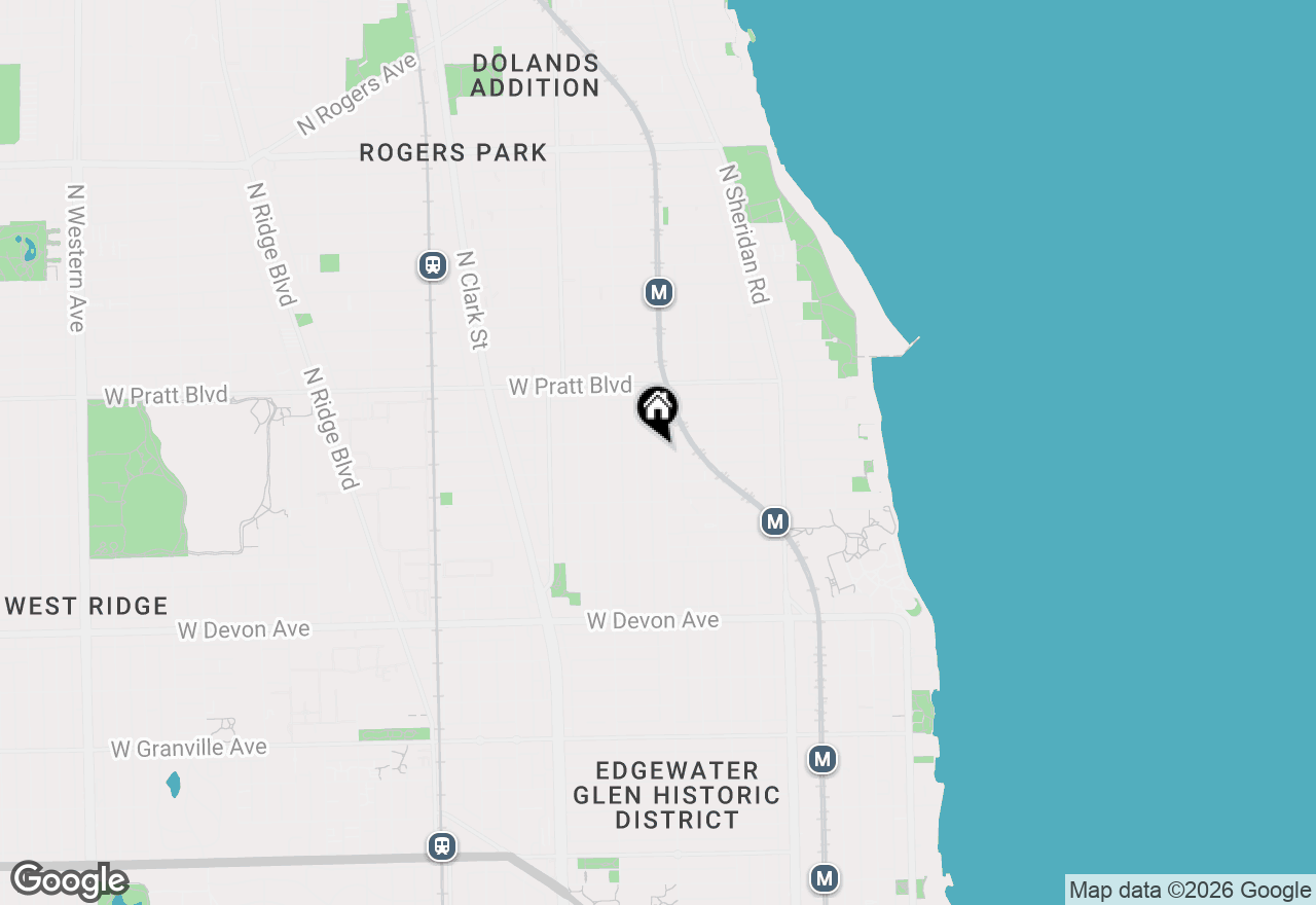 Map of 6650 N Glenwood Avenue #1S, Chicago, IL 60626