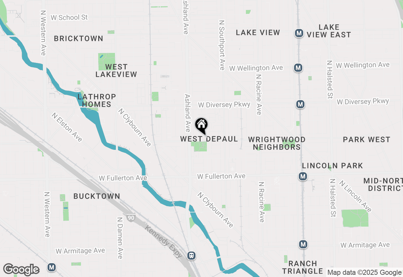 Map of 1516 W Wrightwood Avenue #3, Chicago, IL 60614