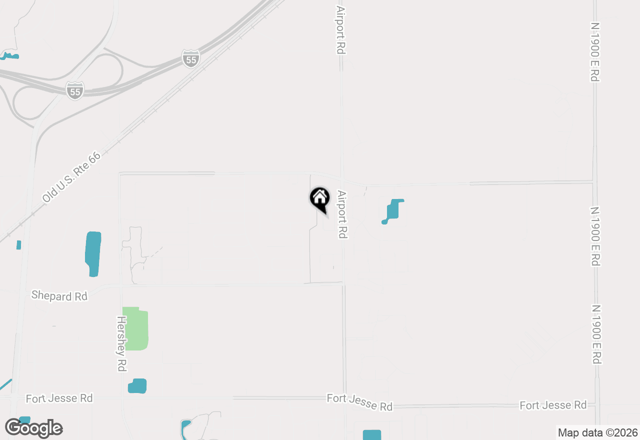 Map of 1191 Heron Drive, Normal, IL 61761