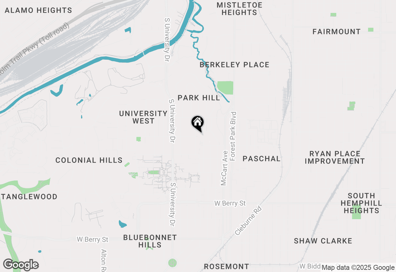 Map of 2571 Waits Avenue, Fort Worth, TX 76109