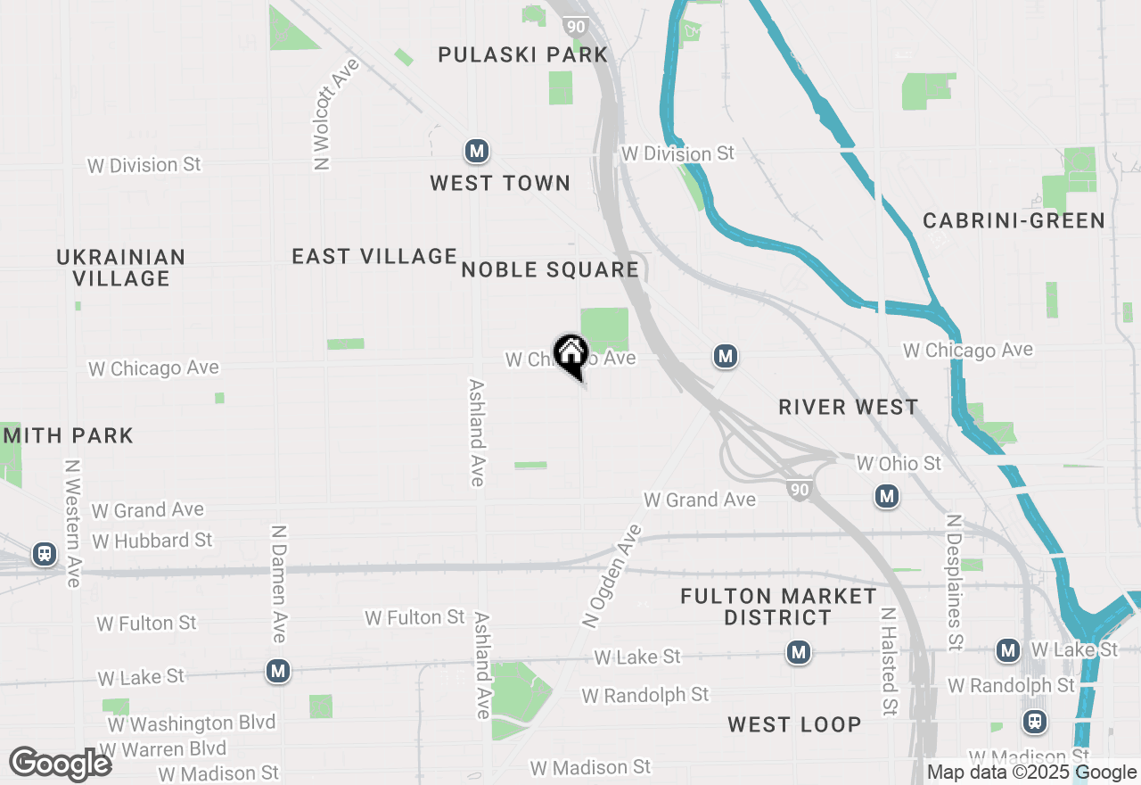Map of 1409 W Superior Street #2F, Chicago, IL 60642
