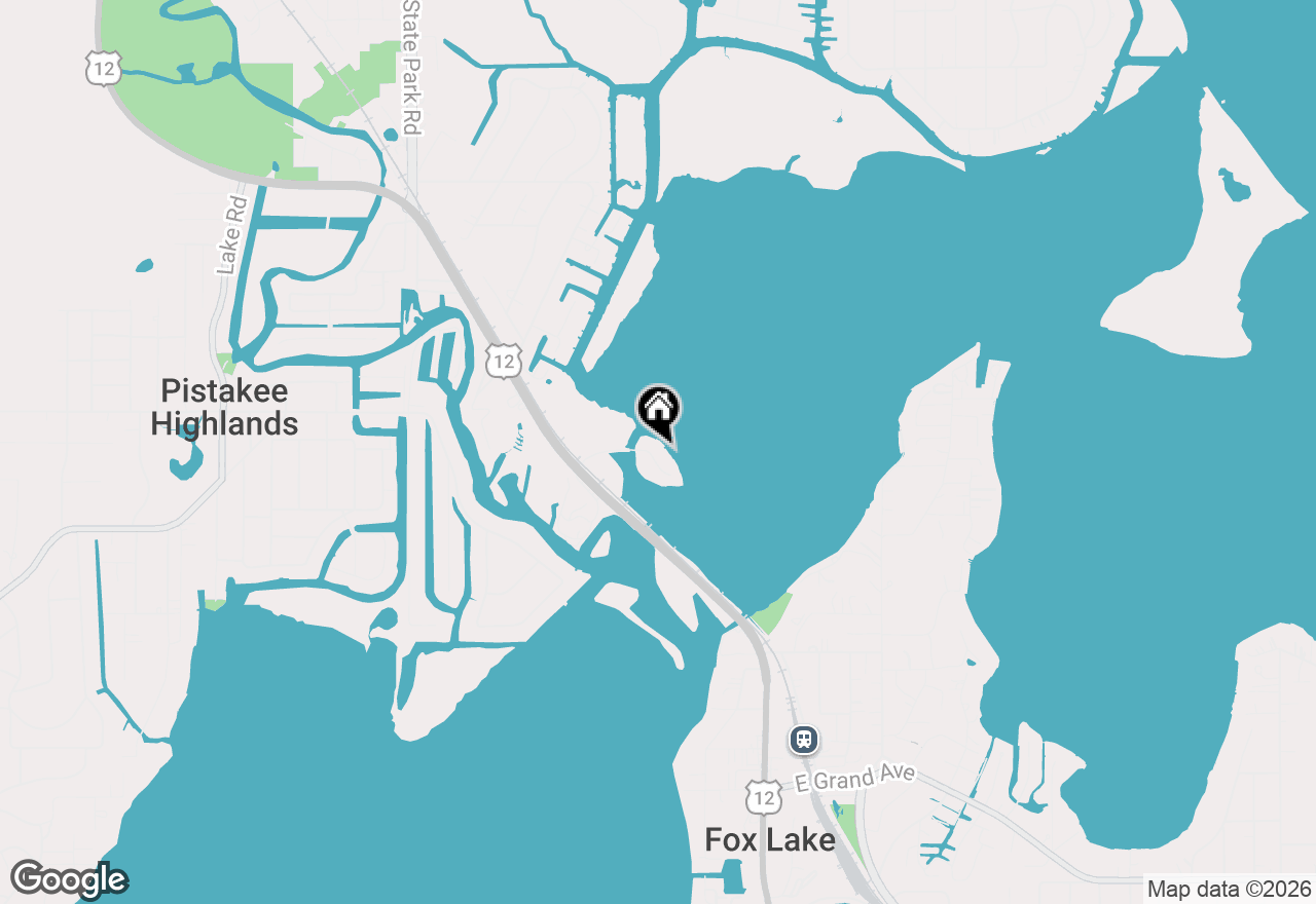 Map of 183 Riverside Island Drive, Fox Lake, IL 60020