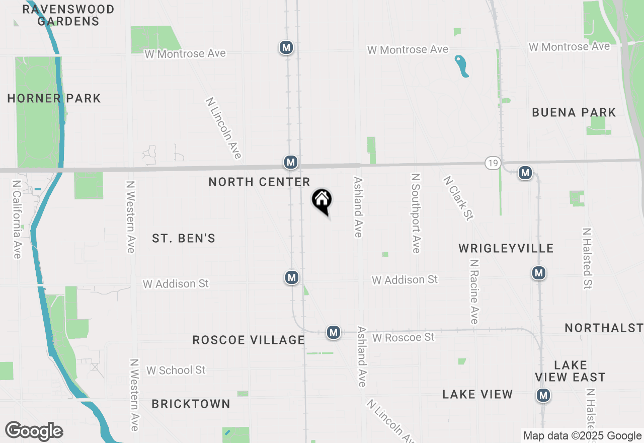 Map of 1714 W Grace Street #2W, Chicago, IL 60613