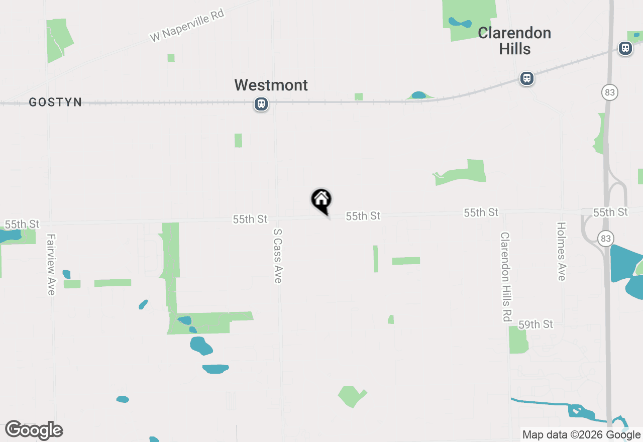 Map of 117 E 55th Street, Westmont, IL 60559