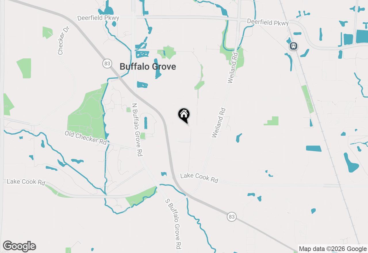 Map of 33 Buckingham Lane, Buffalo Grove, IL 60089