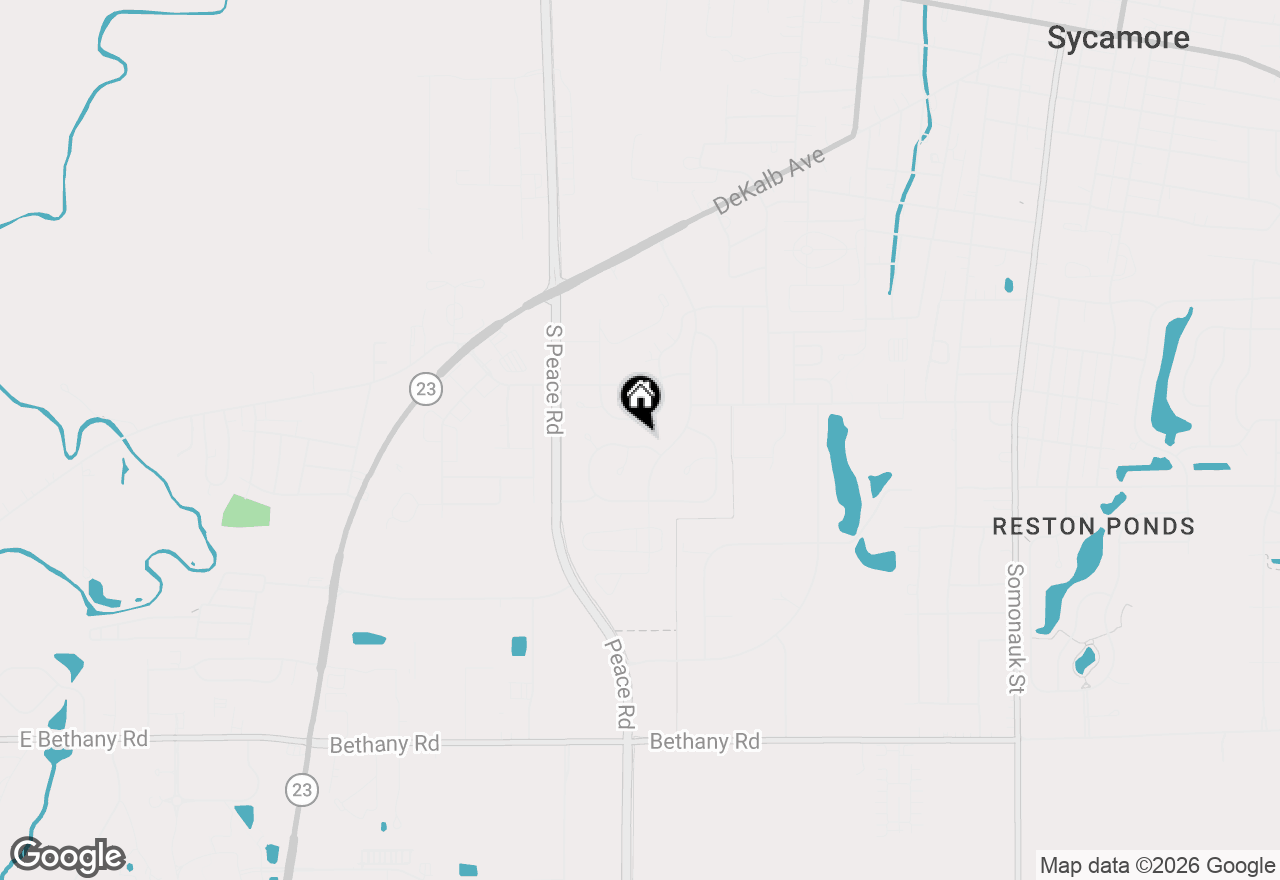 Map of 1127 Yorkshire Drive N, Sycamore, IL 60178