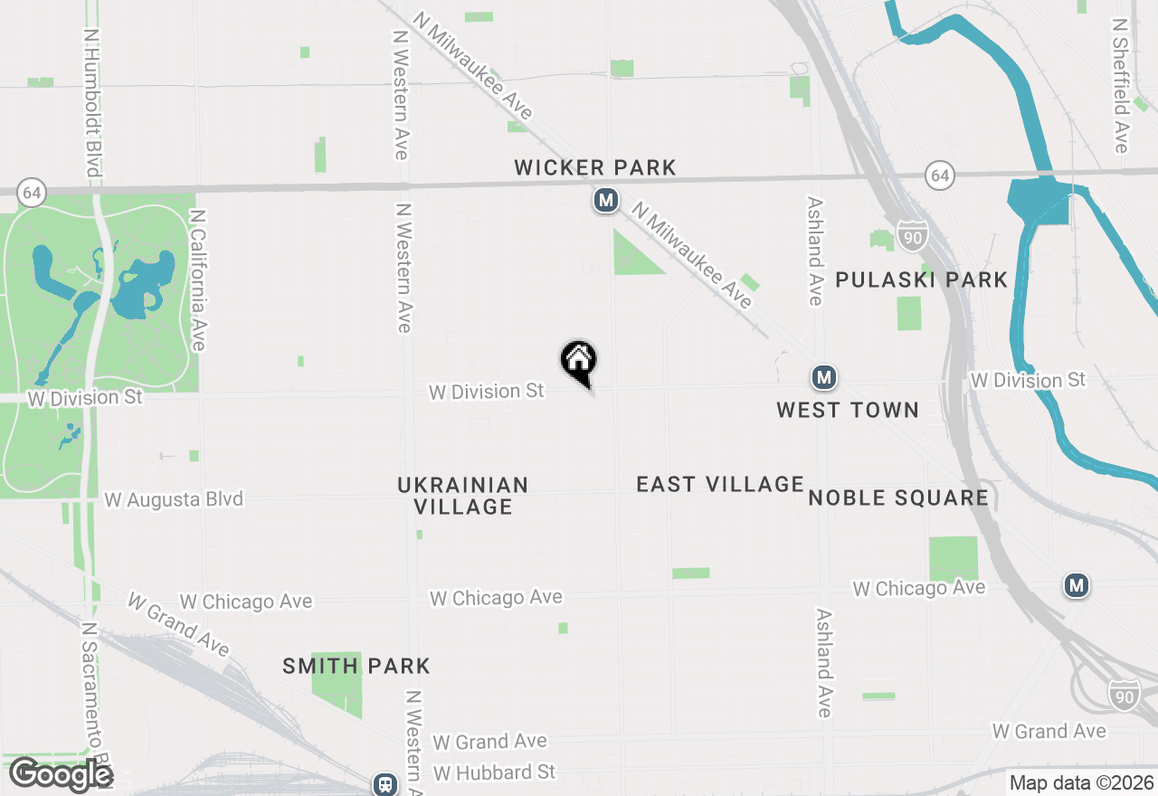 Map of 2041 W Division Street, Chicago, IL 60622