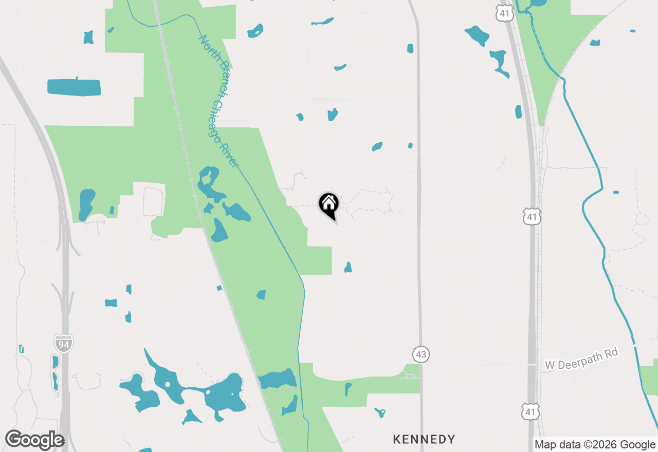 Map of 1330 W Whitmore Court, Lake Forest, IL 60045