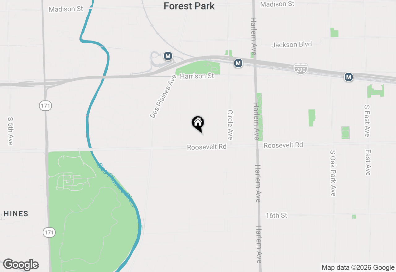 Map of 1118 Ferdinand Avenue, Forest Park, IL 60130