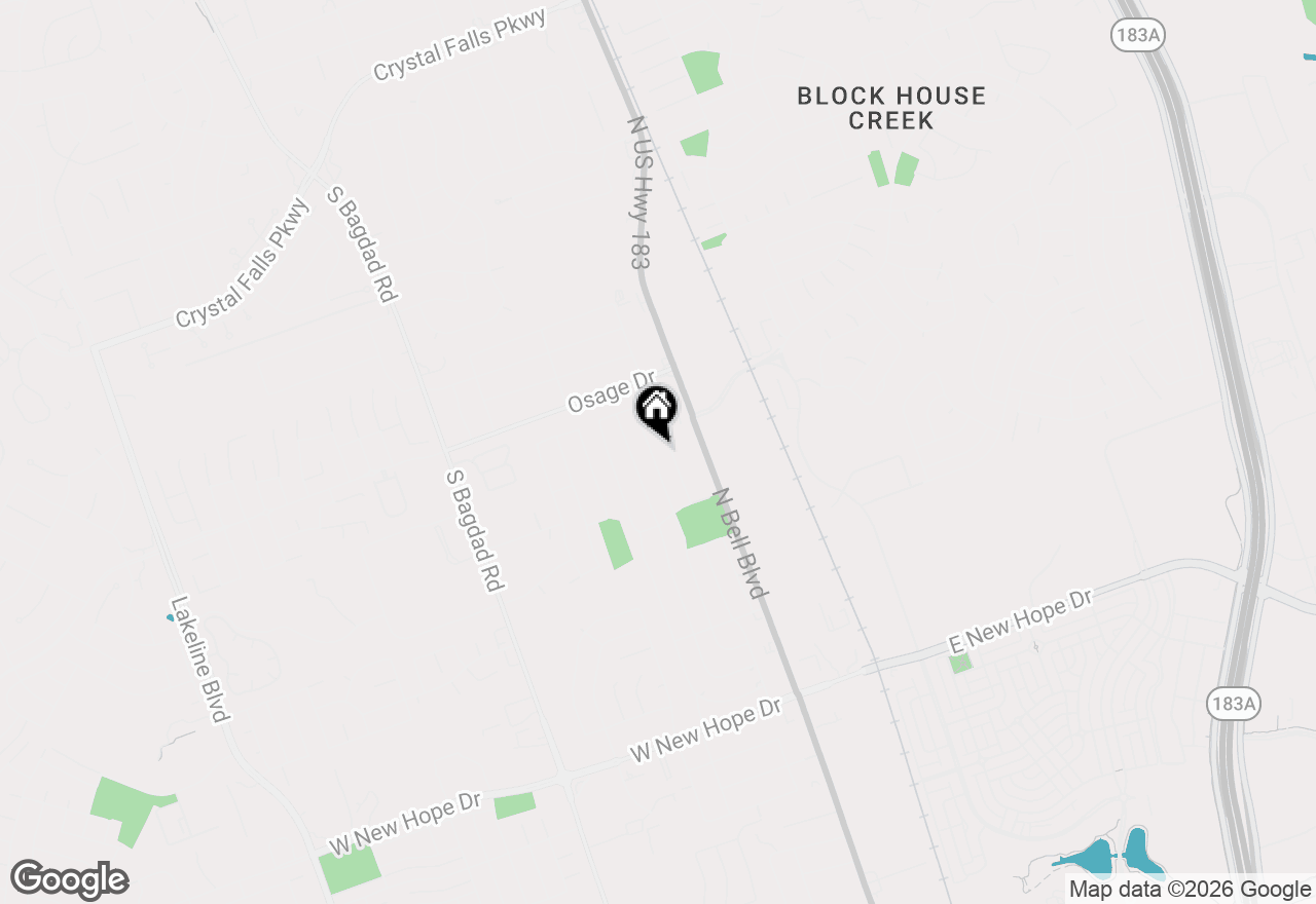 Map of 2604 Peach Tree Ln, Cedar Park, TX 78613