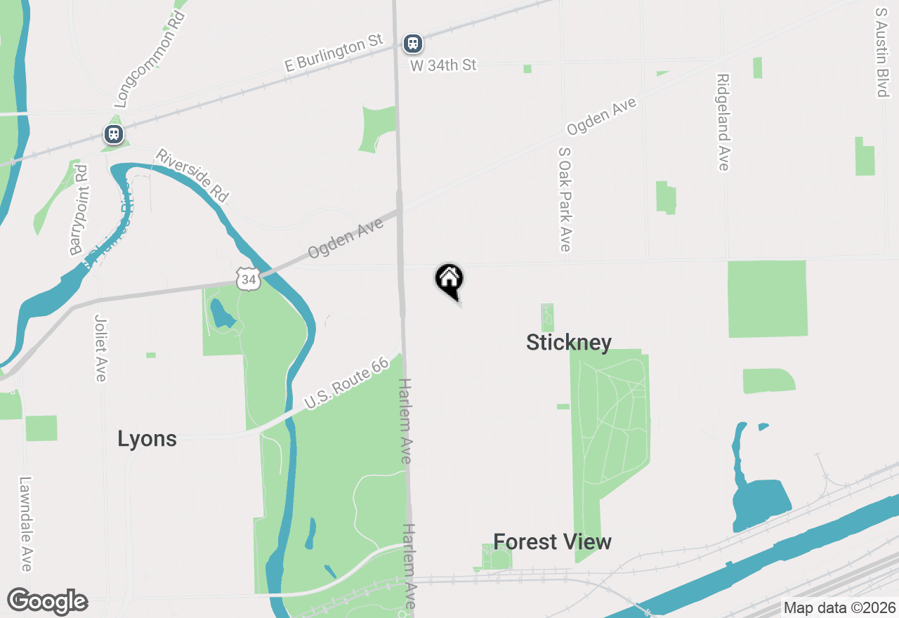 Map of 7043 40th Street, Stickney, IL 60402