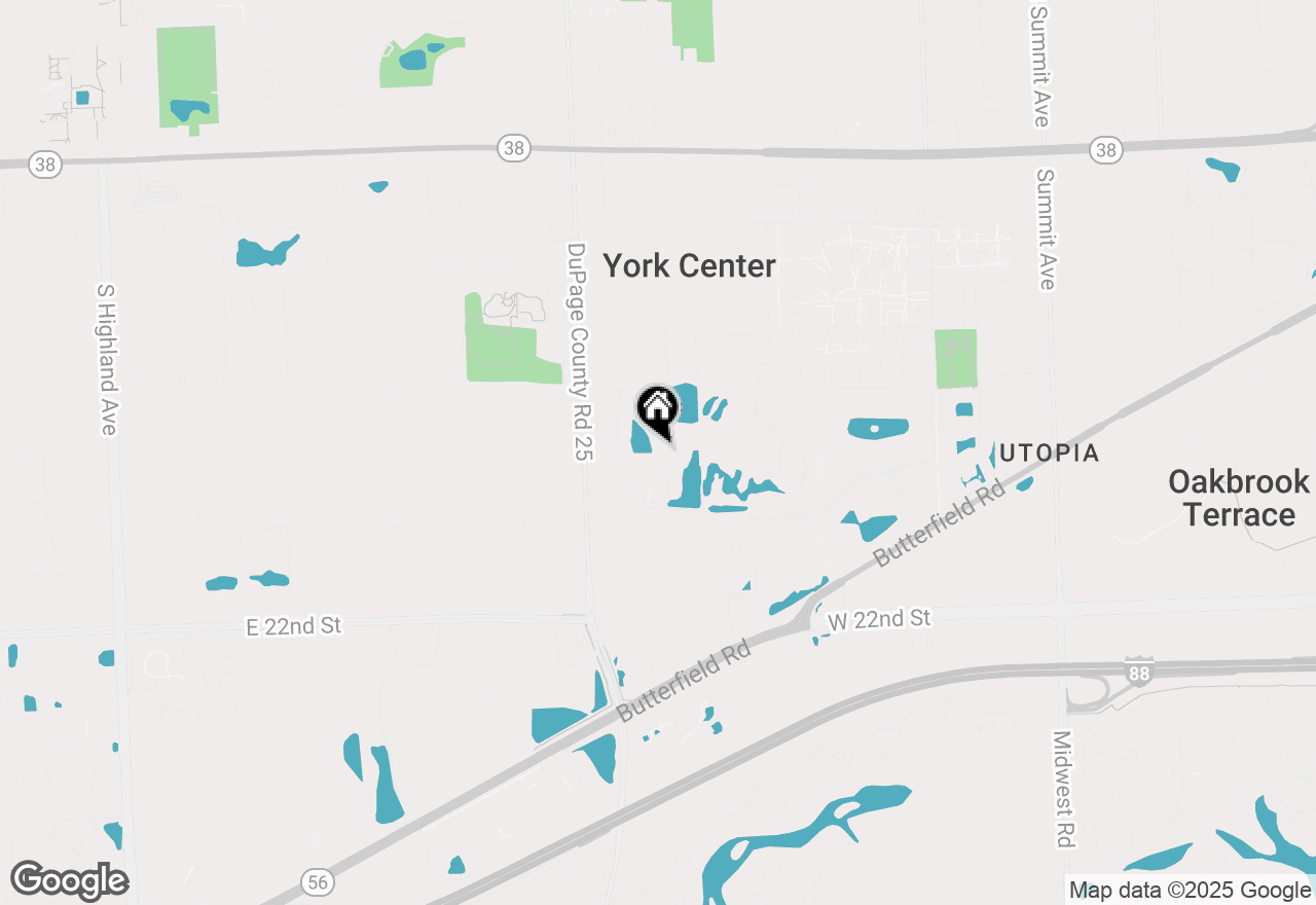 Map of 1628 Luther Avenue, Oakbrook Terrace, IL 60181