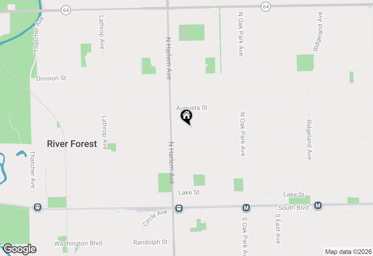 Map of 534 N Marion Street, Oak Park, IL 60302