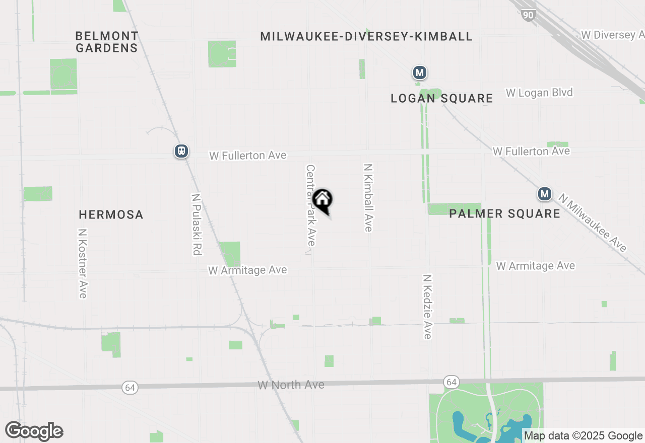 Map of 3558 W Shakespeare Avenue #GE, Chicago, IL 60647