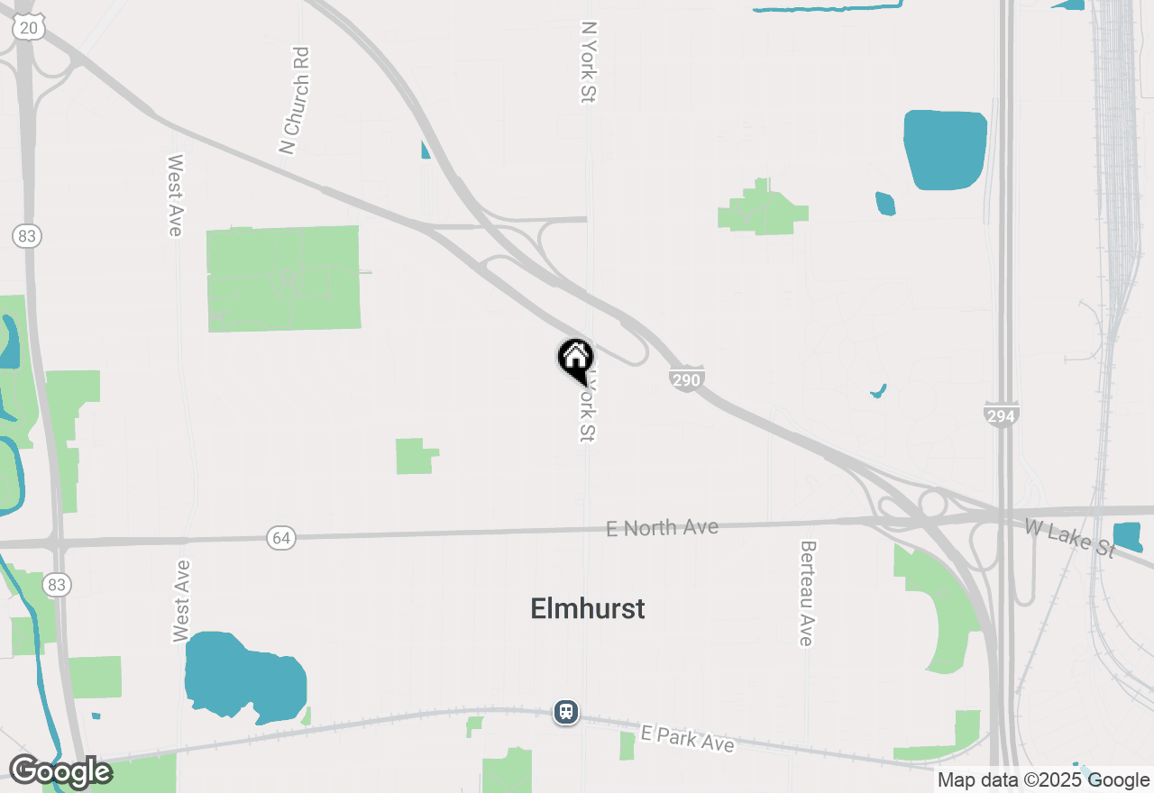 Map of 420 N York Street, Elmhurst, IL 60126