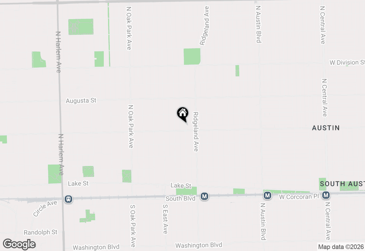 Map of 515 N Elmwood Avenue, Oak Park, IL 60302