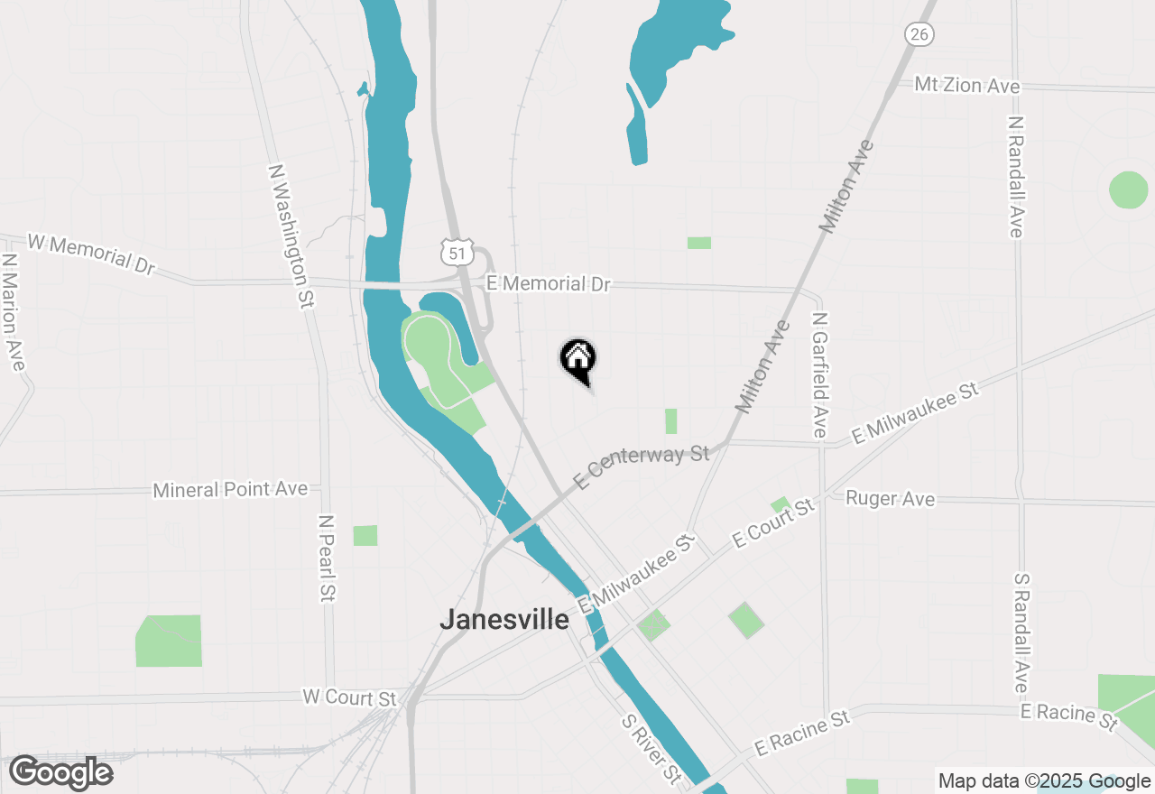 Map of 534 Williams Street, Janesville, WI 53545