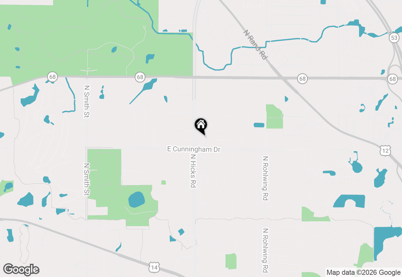 Map of 1242 N Linden Avenue, Palatine, IL 60074