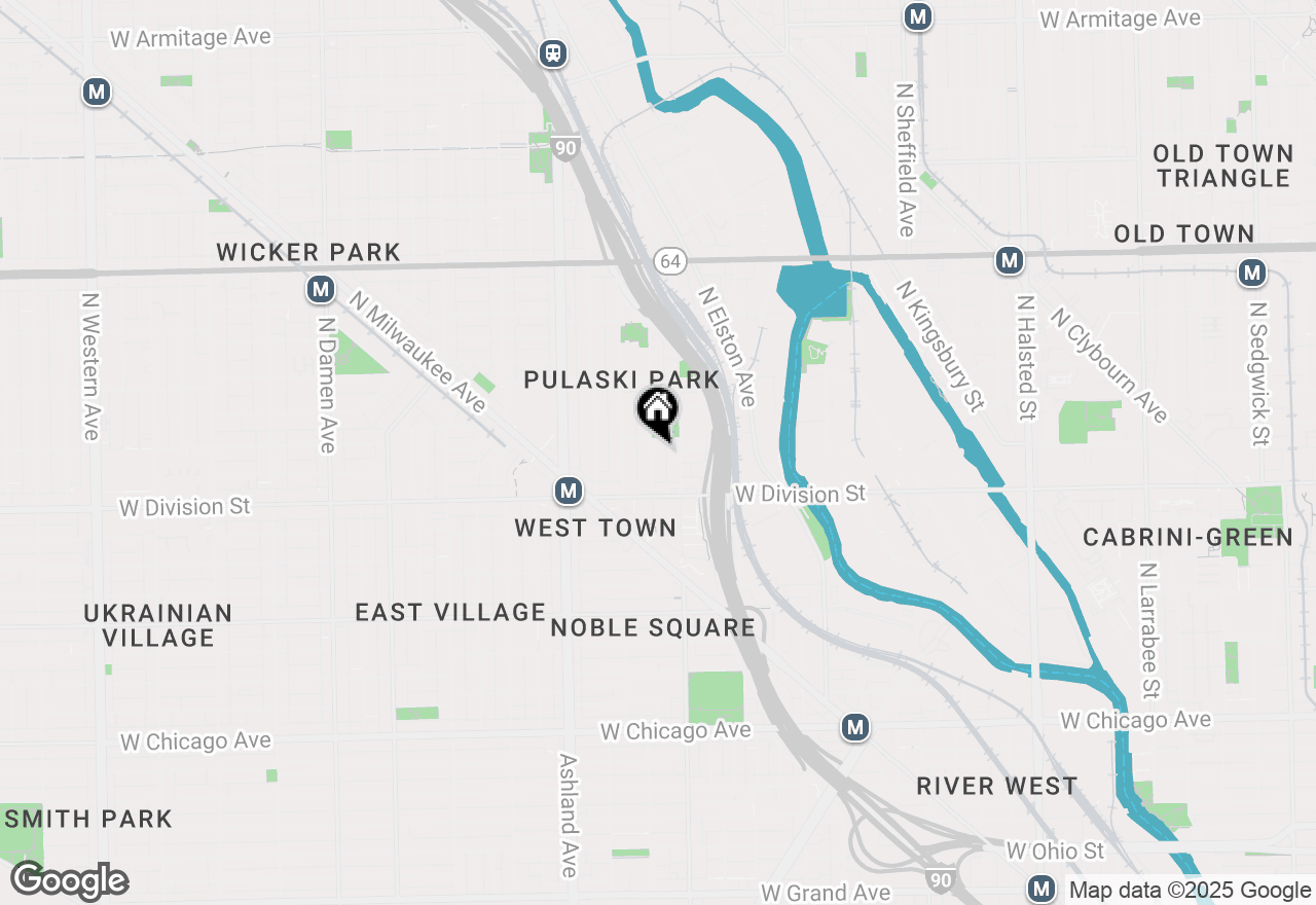 Map of 1245 N Cleaver Street #1, Chicago, IL 60642