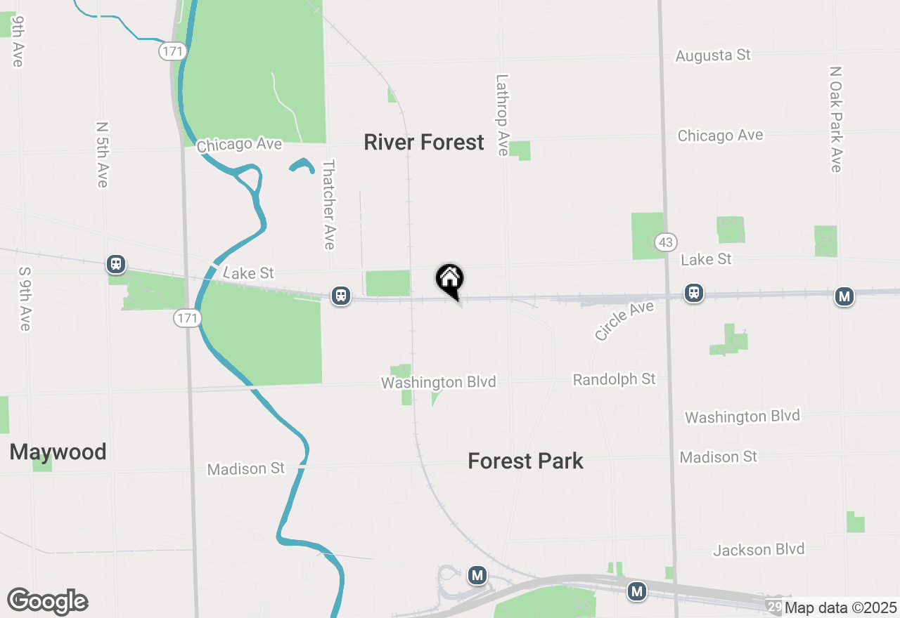 Map of 346 Franklin Avenue, River Forest, IL 60305