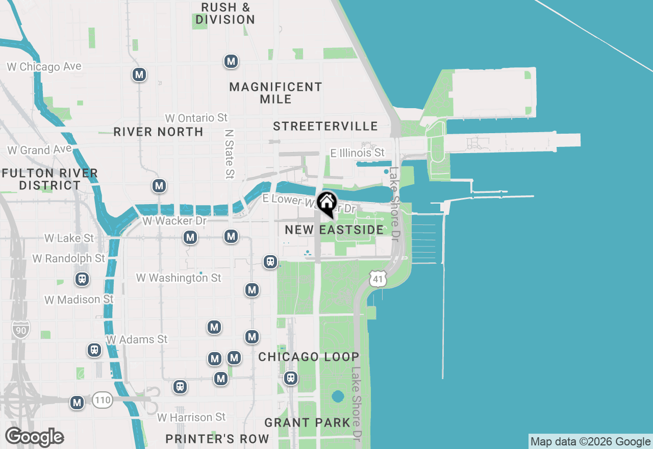 Map of 225 N Columbus Drive #7203, Chicago, IL 60601