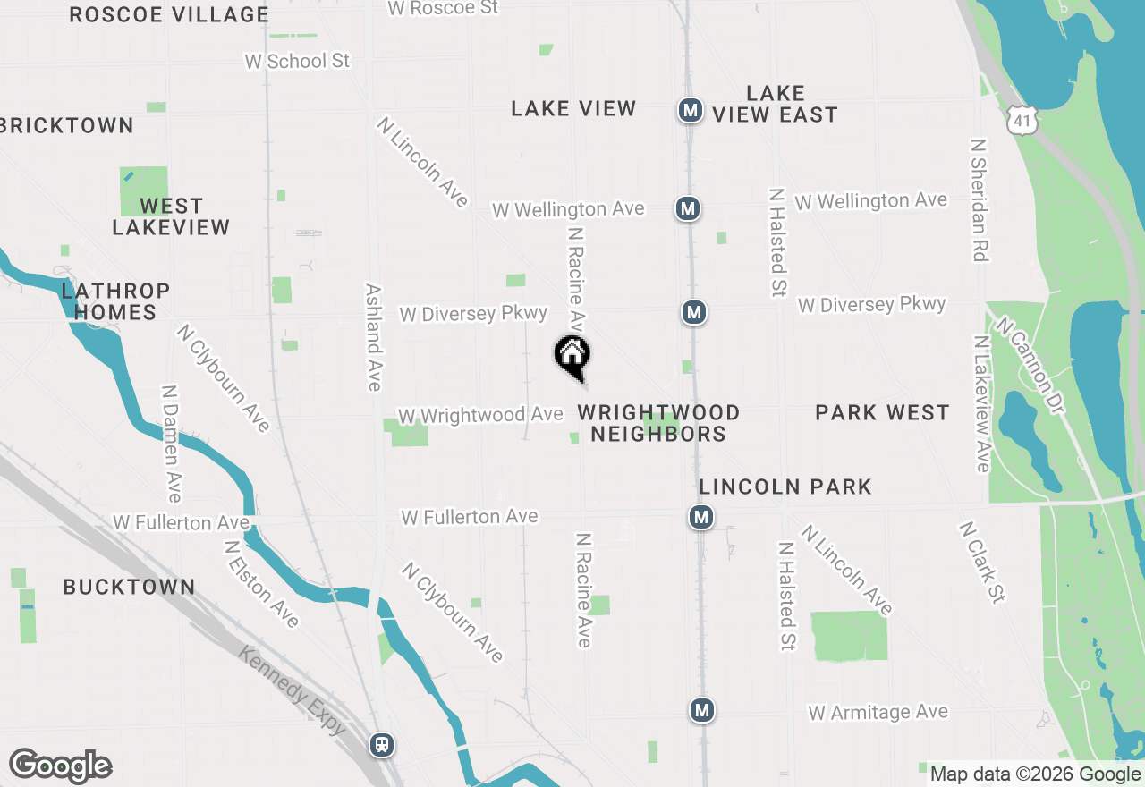Map of 2622 N Racine Avenue #1, Chicago, IL 60614