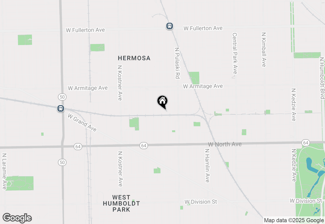 Map of 1808 N Karlov Avenue, Chicago, IL 60639