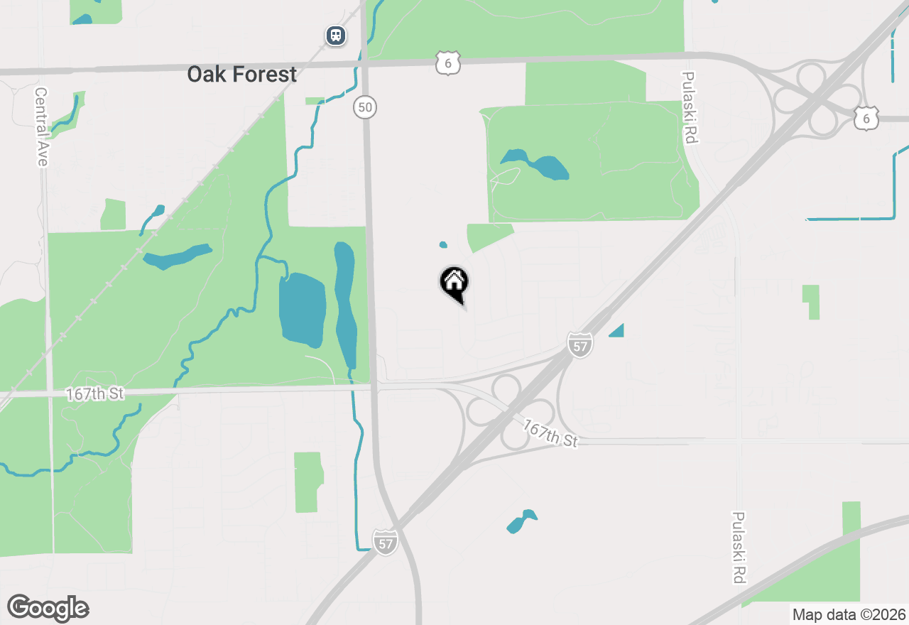 Map of 16456 George Drive, Oak Forest, IL 60452