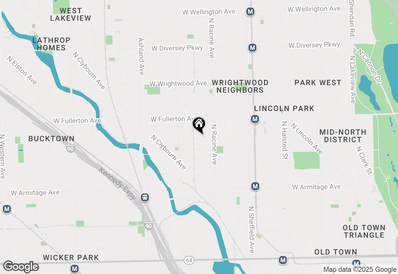 Map of 1255 W Belden Avenue #10B, Chicago, IL 60614