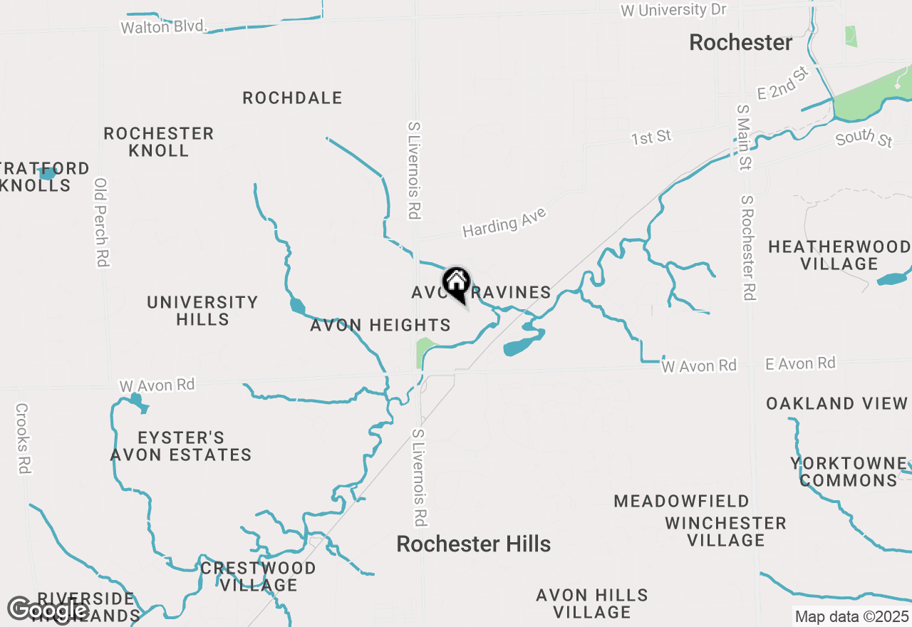 Map of 875 River Bend Drive, Rochester Hills, MI 48307