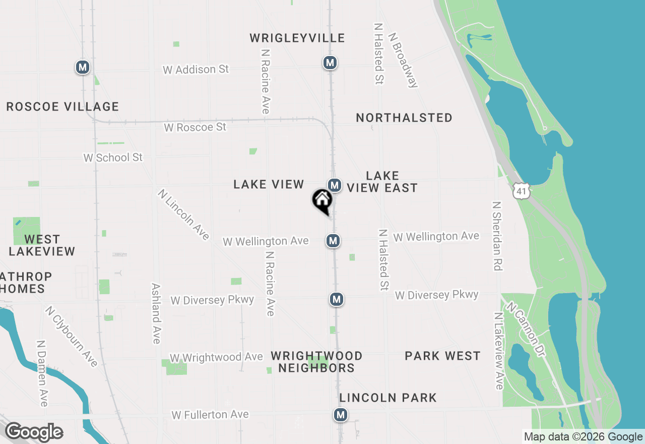 Map of 3036 N Sheffield Avenue #1S, Chicago, IL 60657
