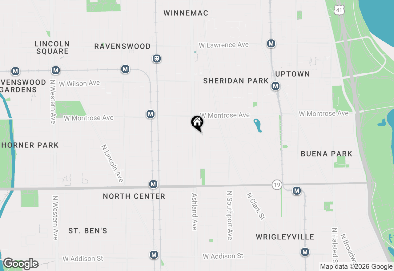 Map of 1525 W Cullom Avenue #G, Chicago, IL 60613