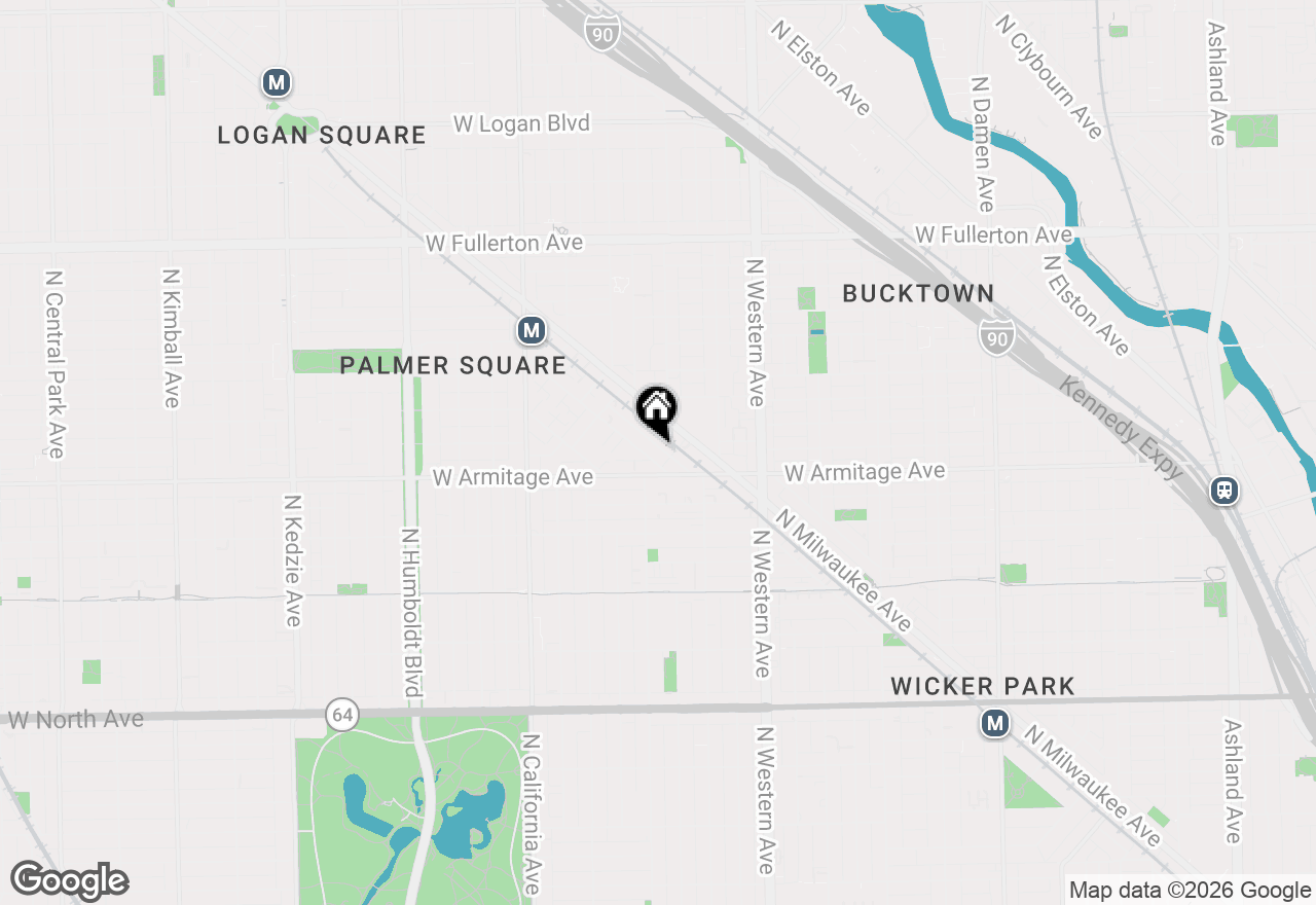 Map of 2038 N Bingham Street, Chicago, IL 60647