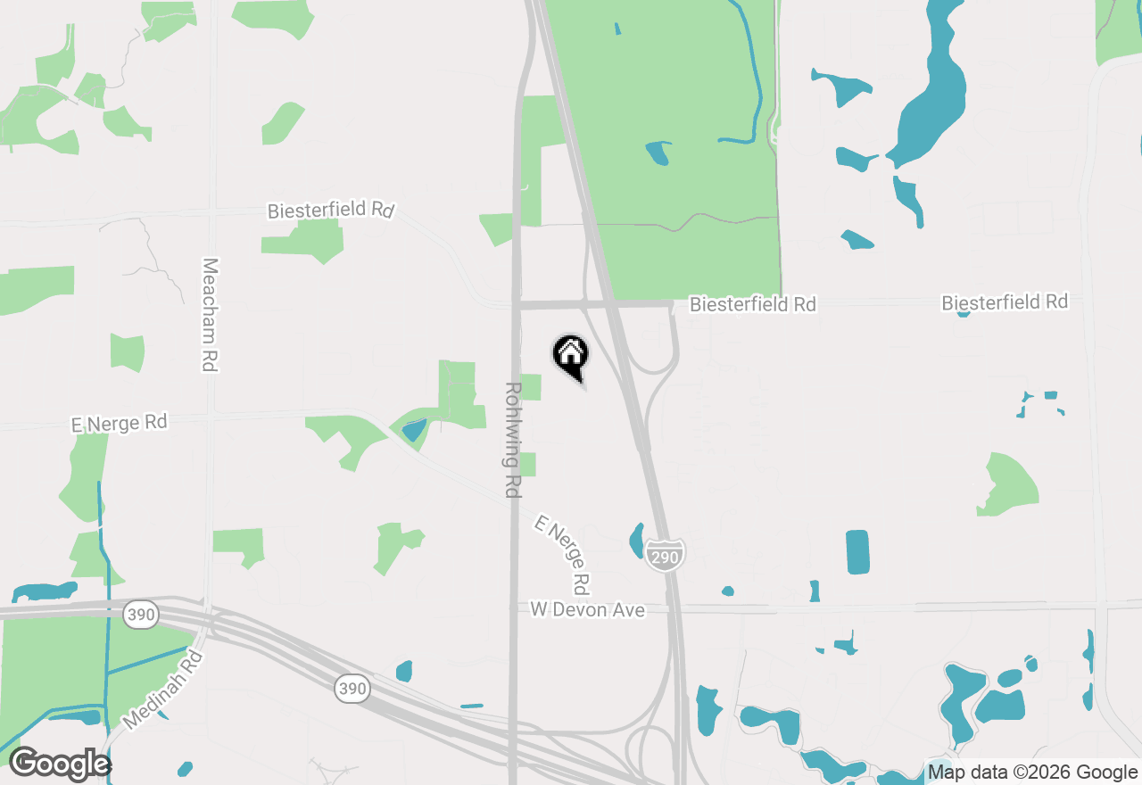 Map of 909 Waterford Lane, Elk Grove Village, IL 60007