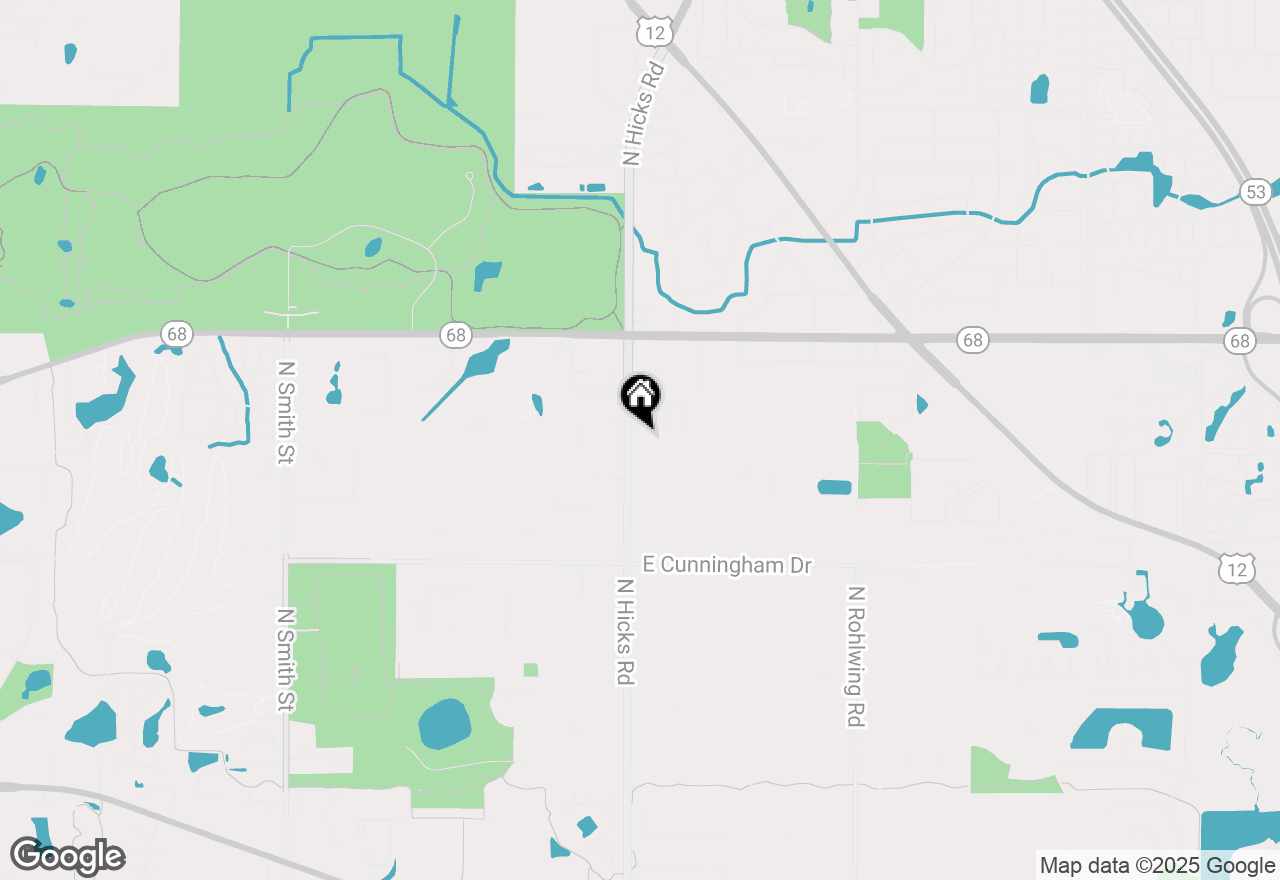 Map of 414 E Thornhill Lane, Palatine, IL 60074