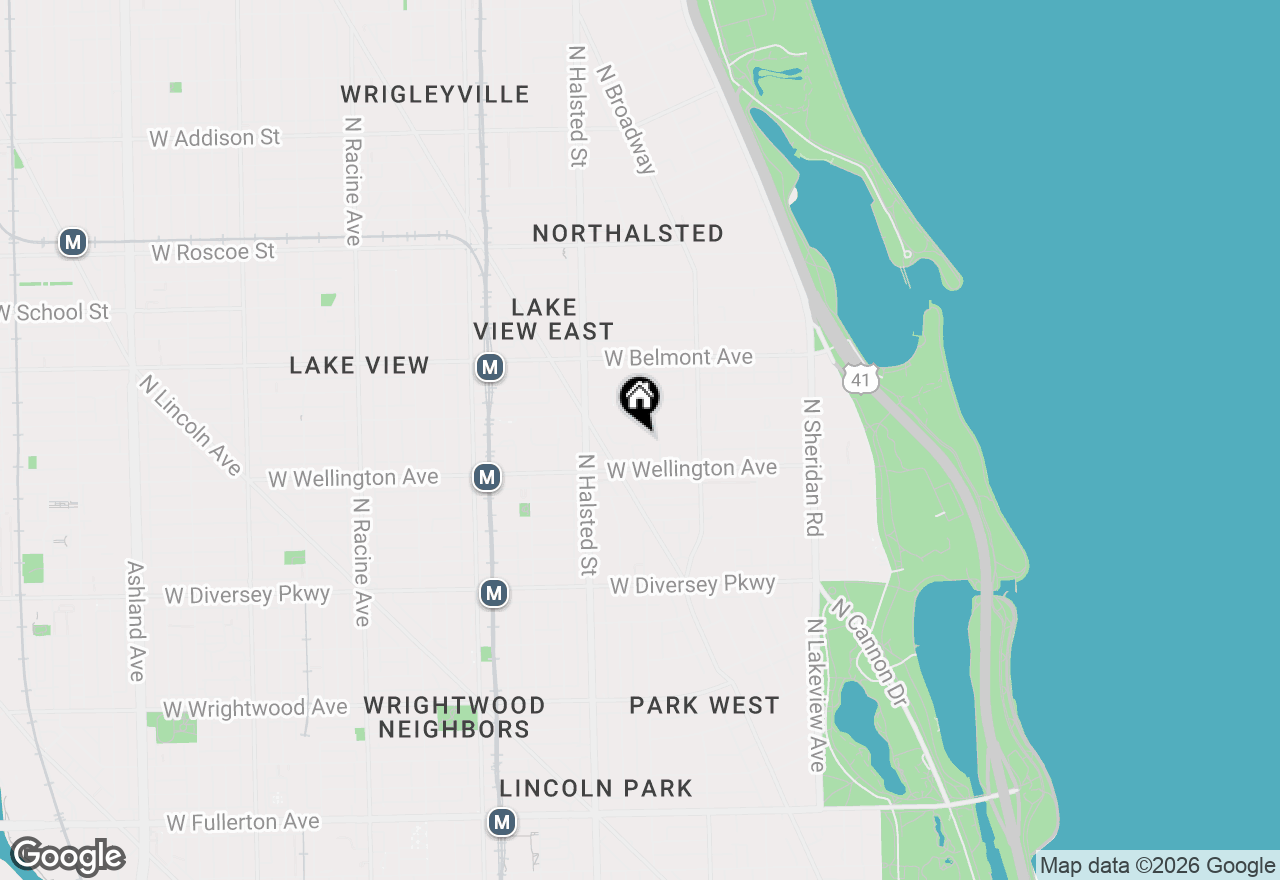 Map of 667 W Barry Avenue #3N, Chicago, IL 60657