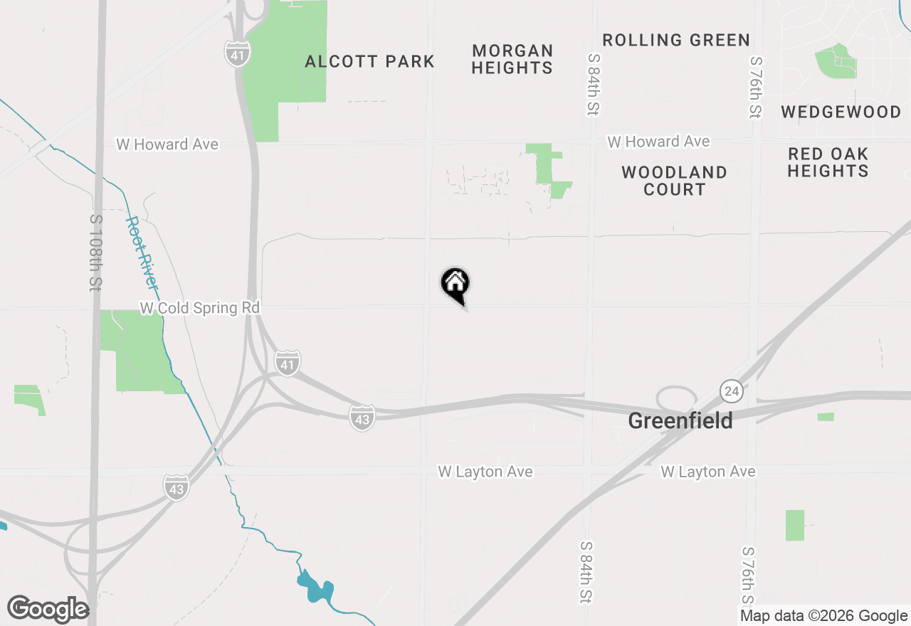 Map of 9015 W Cold Spring Rd, Greenfield, WI 53228