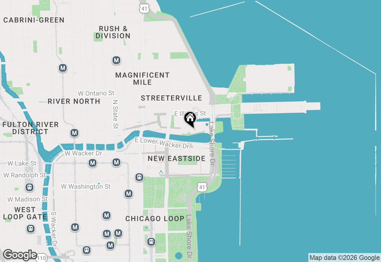 Map of 405 E North Water Street, Chicago, IL 60611