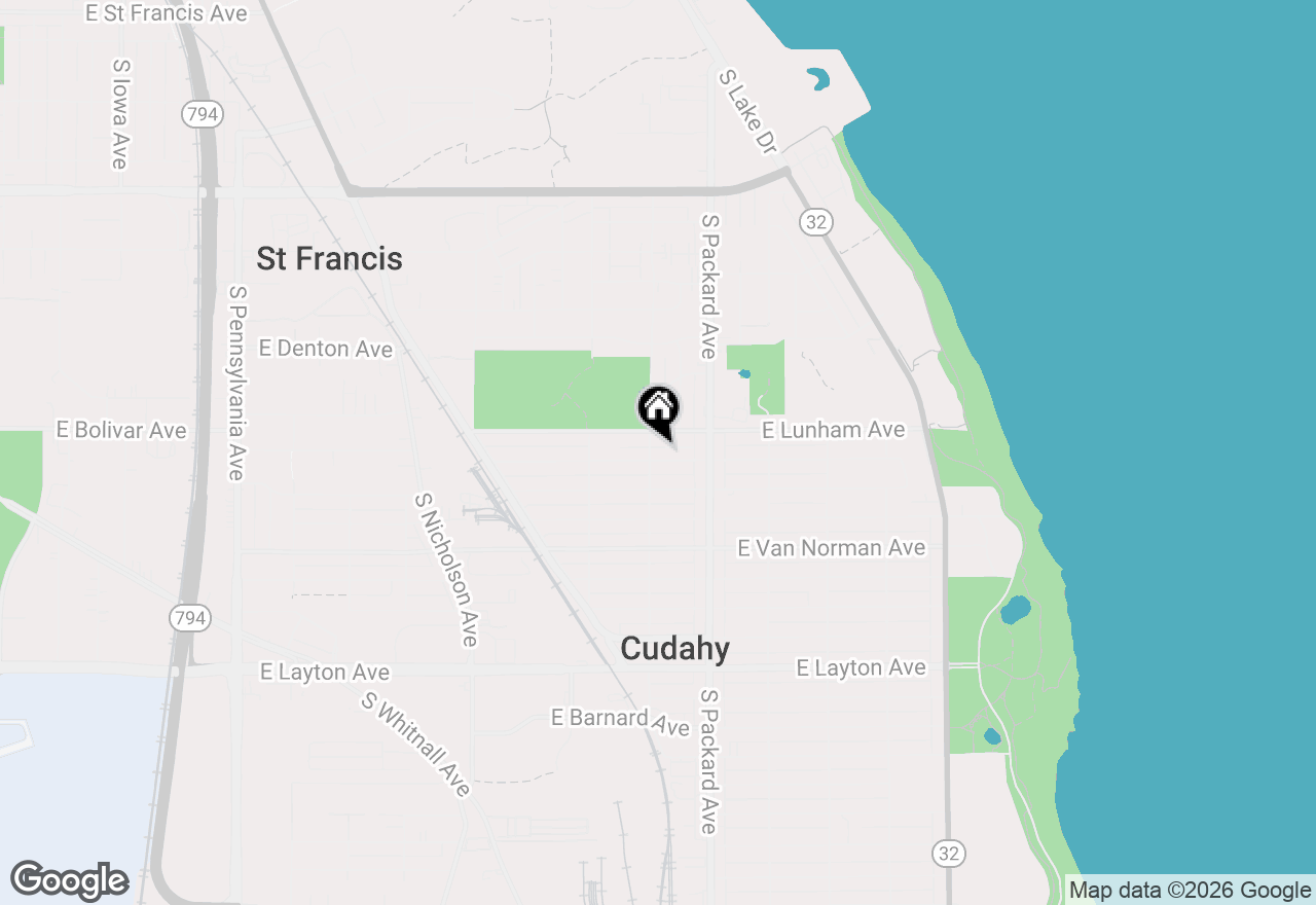 Map of 3508 E Whittaker Ave, Cudahy, WI 53110