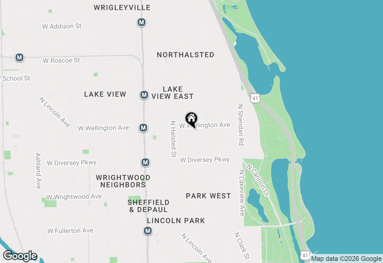 Map of 652 W Oakdale Avenue #1S, Chicago, IL 60657