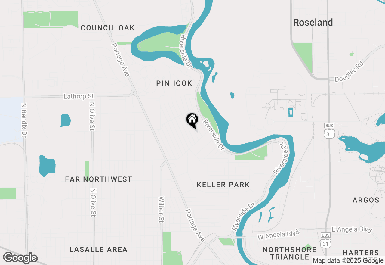 Map of 2038 Hollywood Place, South Bend, IN 46616