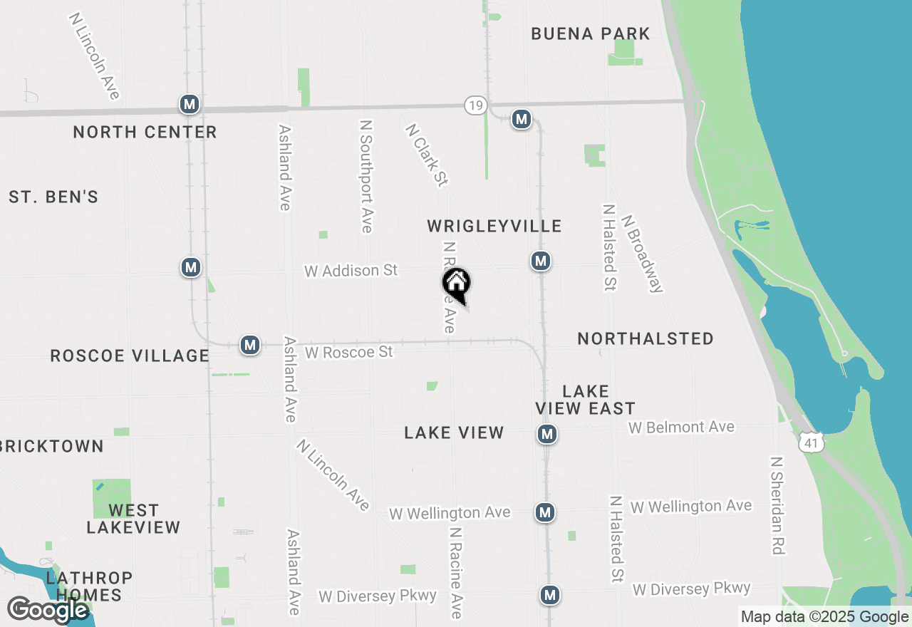 Map of 3457 N Racine Avenue #1, Chicago, IL 60657