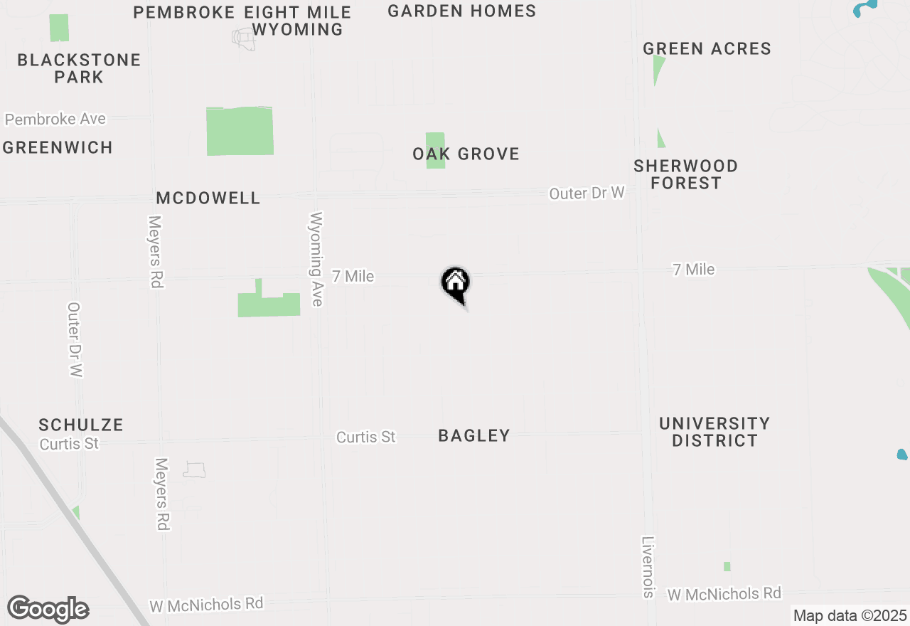 Map of 18904 Roselawn Street, Detroit, MI 48221