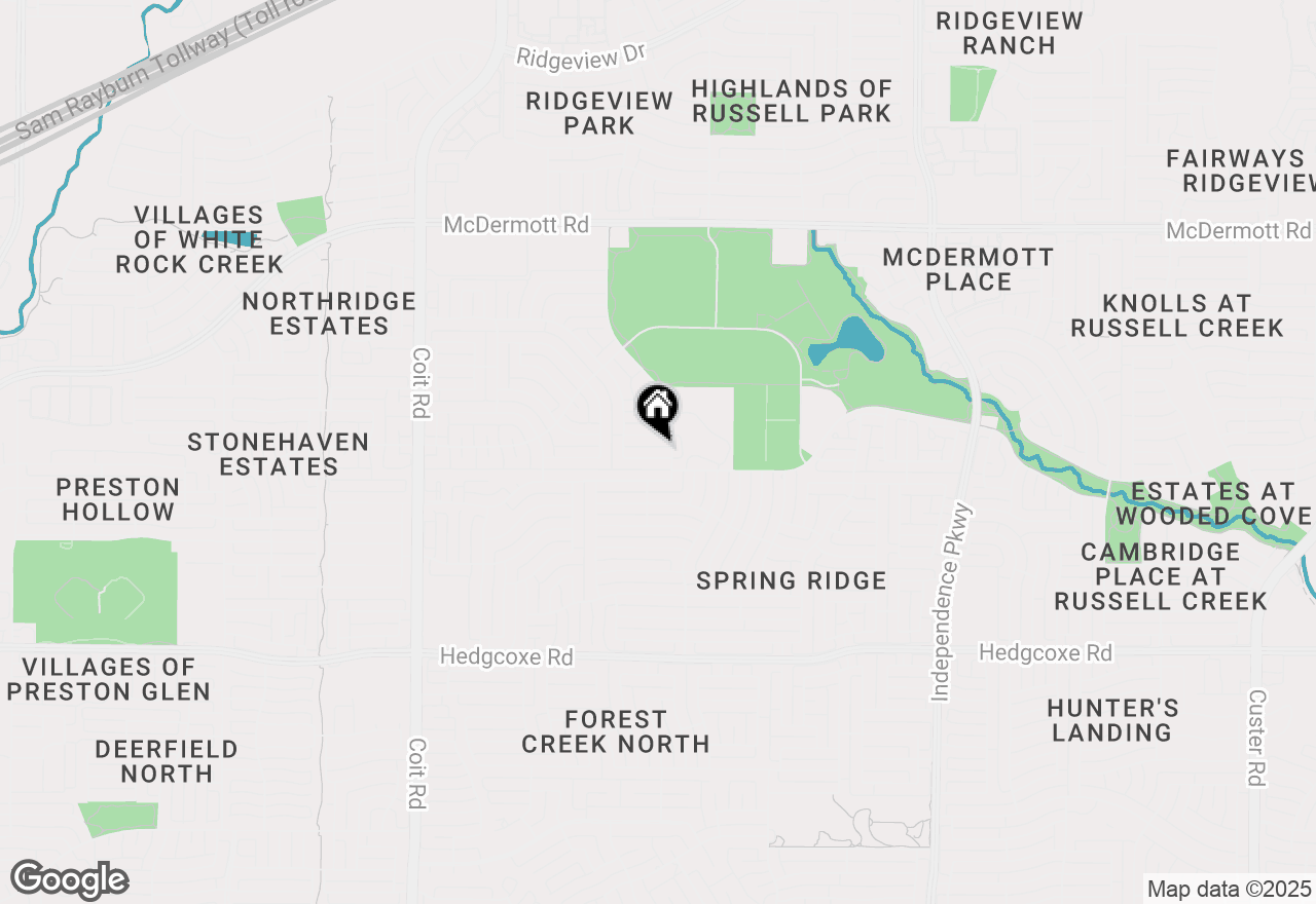 Map of 3609 Salford Drive, Plano, TX 75025