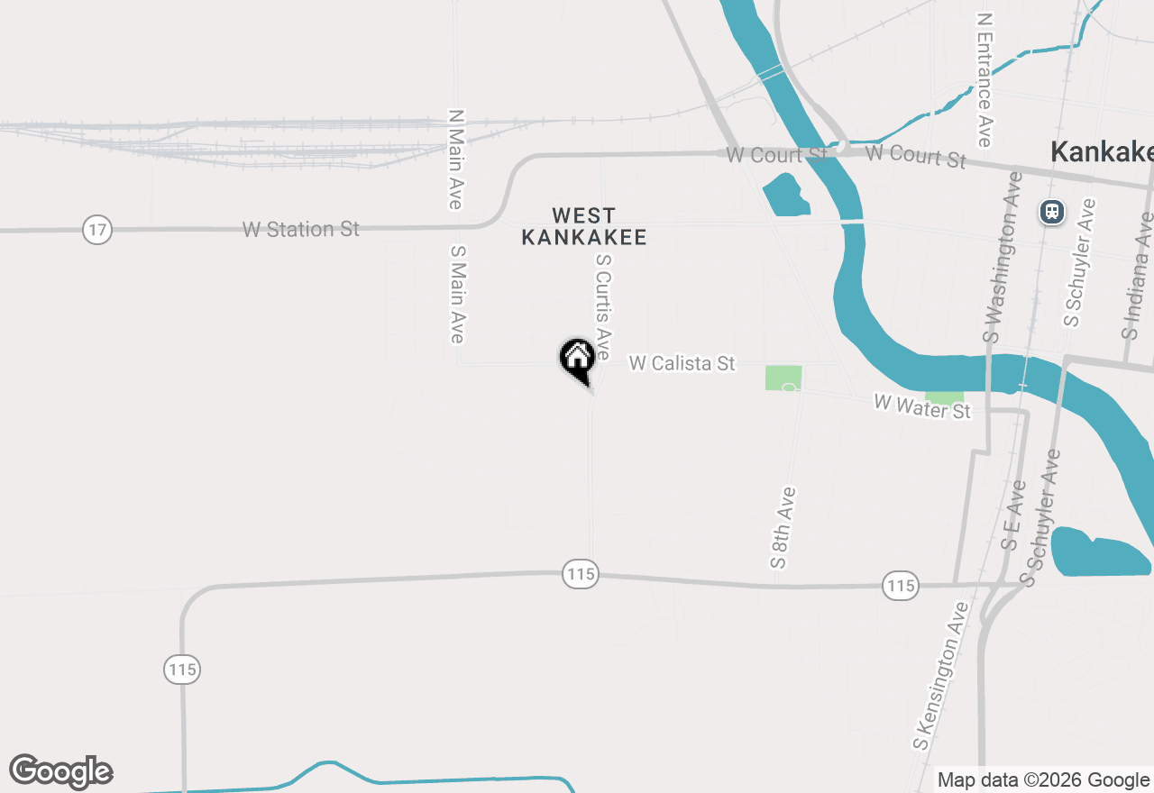Map of 1414 W Budd Boulevard, Kankakee, IL 60901