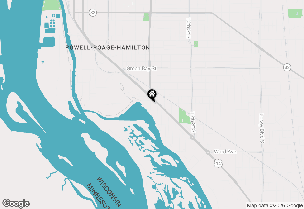 Map of 1204 Horton St, La Crosse, WI 54601