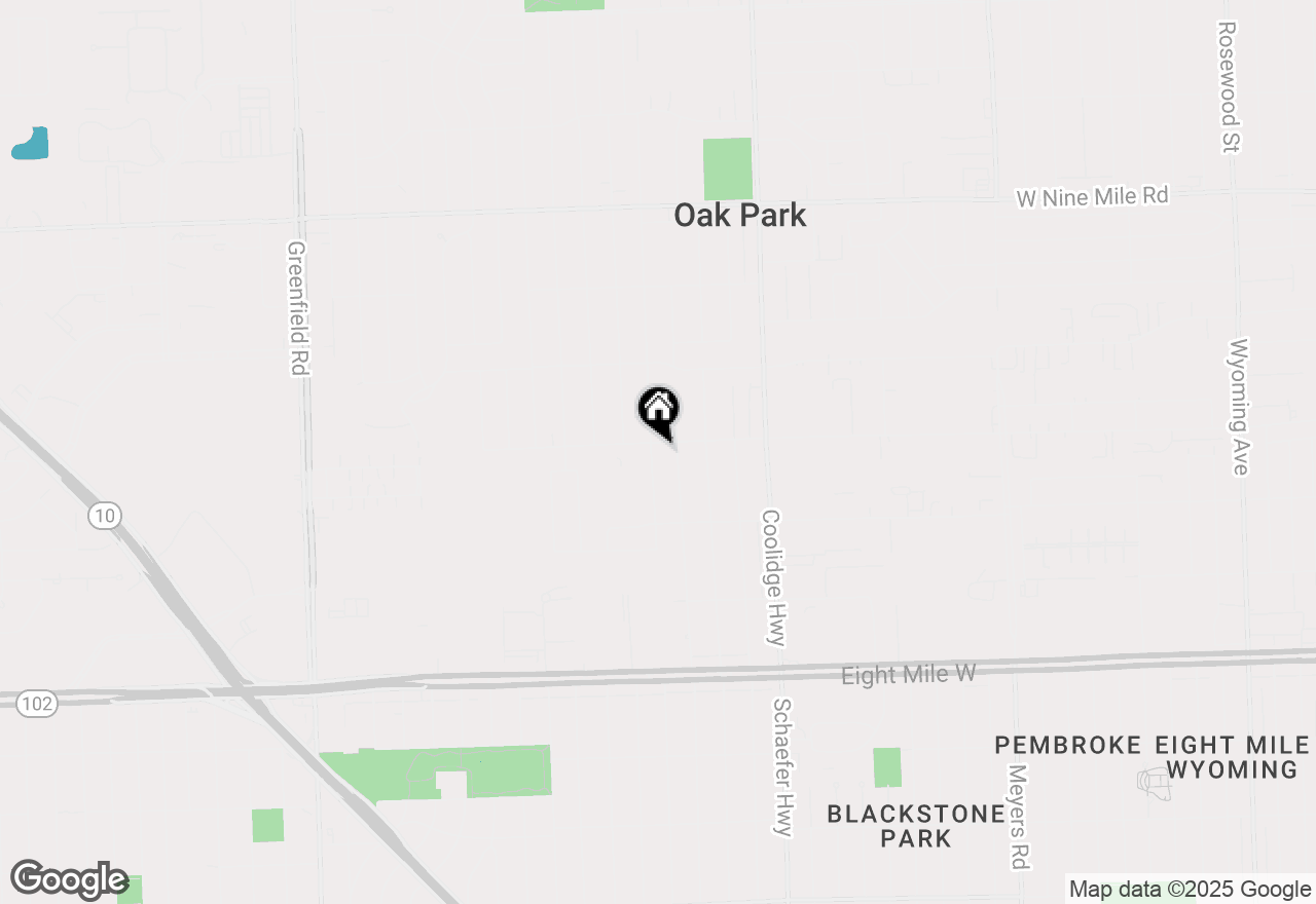 Map of 21460 Parklawn Street, Oak Park, MI 48237