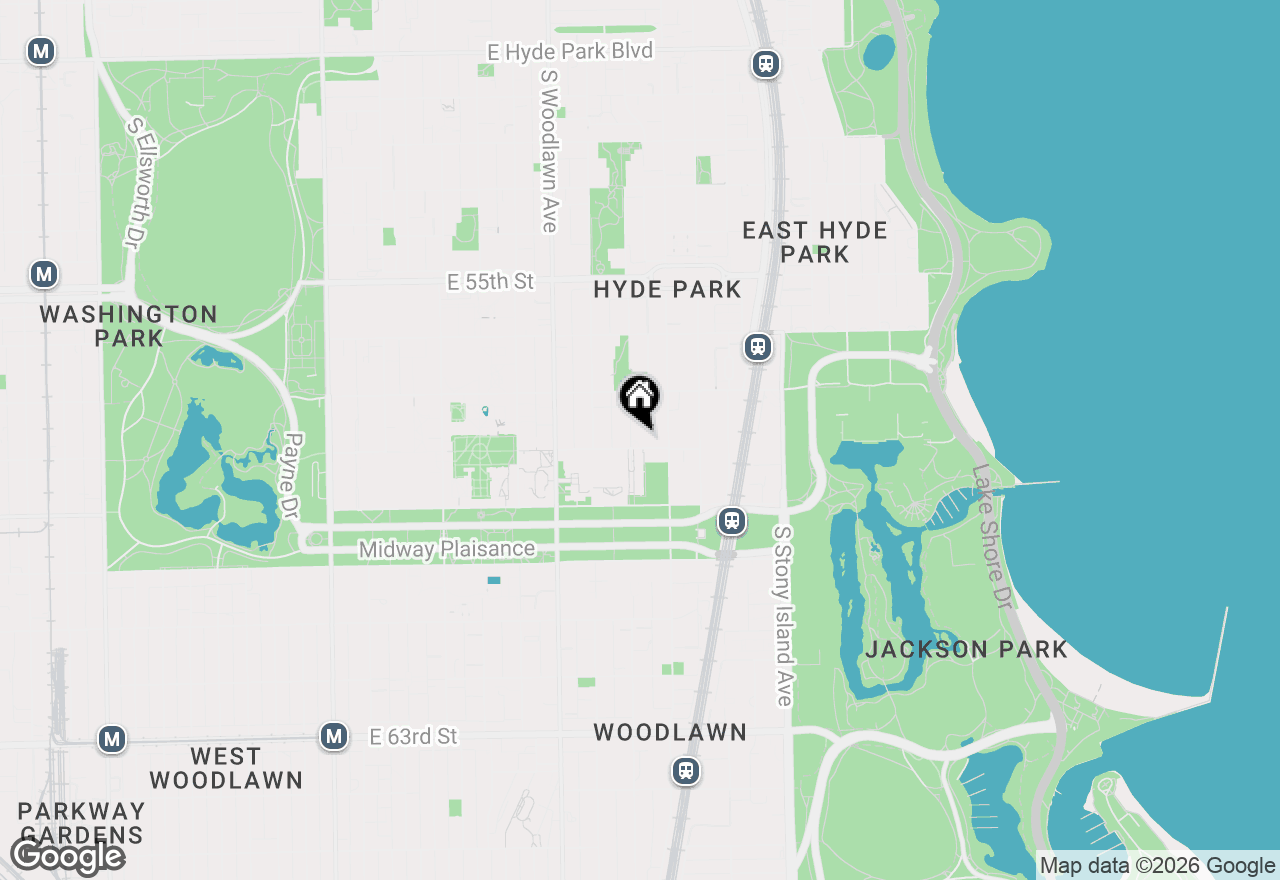 Map of 5757 S Kenwood Avenue #1, Chicago, IL 60637
